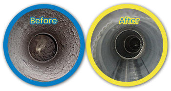 dryer vent cleaning before and after